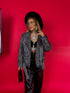 Graphite gray "VINTAGE FADE" leather imitation jacket CV2166